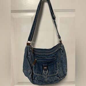 Denim shoulder bag like new!